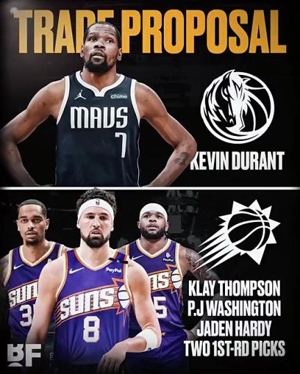 和歐文濃眉組三巨？美媒：獨(dú)行俠可用克萊+PJ+哈迪+倆首輪去換KD